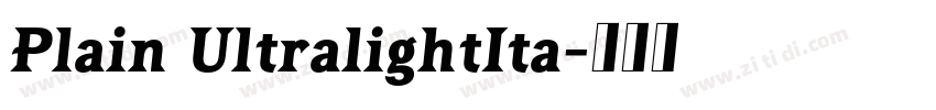 Plain UltralightIta字体转换 Plain UltralightIta字体转换
